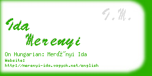 ida merenyi business card